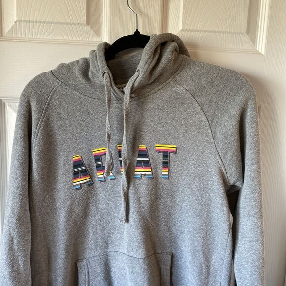 Ariat R.E.A.L. Hoodie Women’s Size Medium Grey Pullover Pouch - Picture 5 of 13